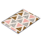 Chic Leopard & Pink Triangle Pattern Notitieboek (Linkerzijde)