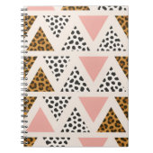 Chic Leopard & Pink Triangle Pattern Notitieboek (Voorkant)
