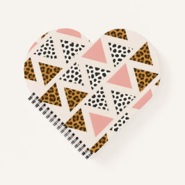 Chic Leopard & Pink Triangle Pattern Notitieboek