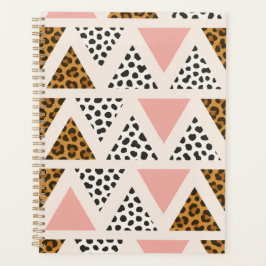 Chic Leopard & Pink Triangle Pattern Planner