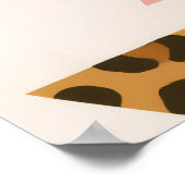 Chic Leopard & Pink Triangle Pattern Poster (Hoek)