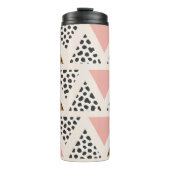 Chic Leopard & Pink Triangle Pattern Thermosbeker (Voorkant)