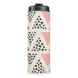 Chic Leopard & Pink Triangle Pattern Thermosbeker