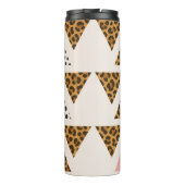 Chic Leopard & Pink Triangle Pattern Thermosbeker (Achterkant)