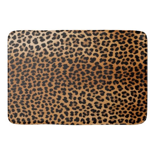 Chic Leopard Print Bath Mat Glamoratti  (Voorkant)