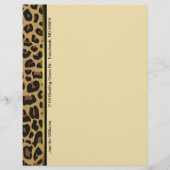 Chic Leopard Print Custom Letterhead Stationery (Voorkant)