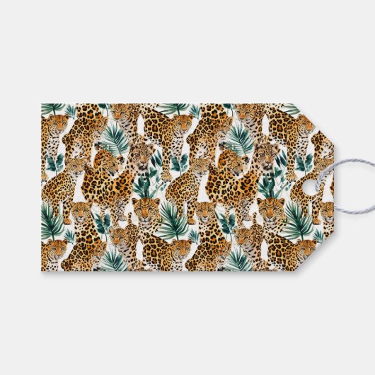 Chic Leopard Print Gift Labels – Stijlvol en trend Cadeaulabel (Voorkant (Horizontaal))