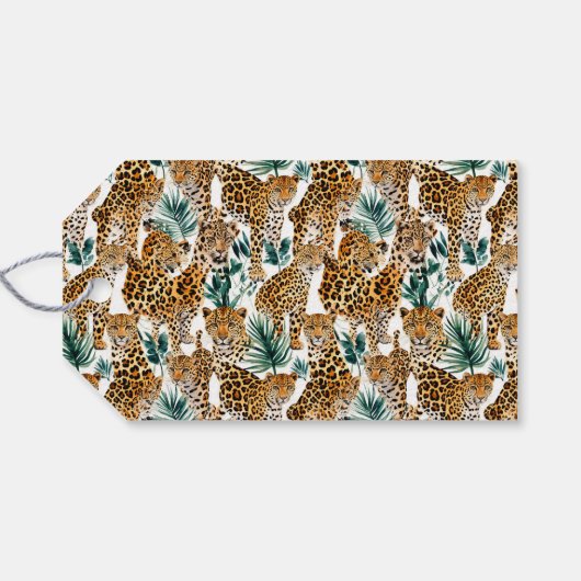 Chic Leopard Print Gift Labels – Stijlvol en trend Cadeaulabel (Achterkant Horizontaal)