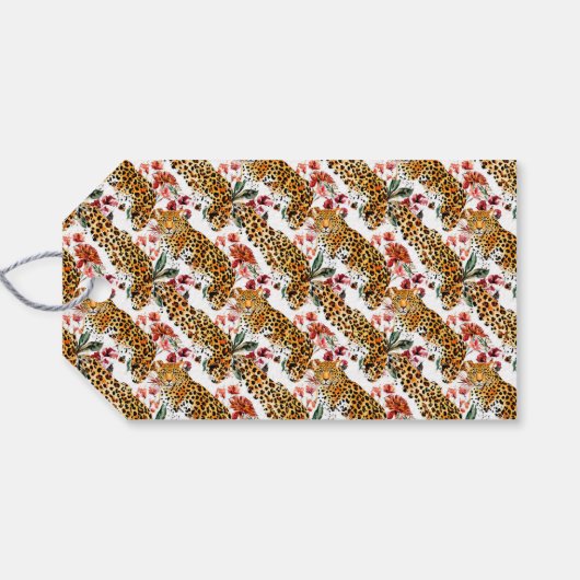 Chic Leopard Print Gift Labels – Stijlvol en trend Cadeaulabel (Achterkant Horizontaal)