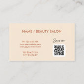 Chic Leopard Print Moderne Make-up Artiest Visitekaartje (Achterkant)