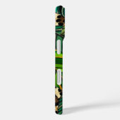 chic leopard print monstera leaves monogram Case-M Case-Mate iPhone Case (Achterkant / Rechts)