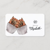 Chic Leopard Print Nail Salon Branding Ontwerp Visitekaartje (Voorkant)