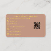 Chic Leopard Print Nail Salon Branding Ontwerp Visitekaartje (Achterkant)