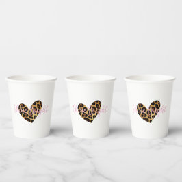 Chic Leopard Print Papieren Bekers