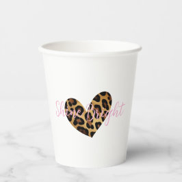 Chic Leopard Print Papieren Bekers