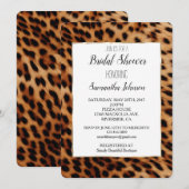 Chic Leopard Print Vrijgezellenfeest Kaart (Voorkant / Achterkant)