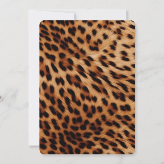 Chic Leopard Print Vrijgezellenfeest Kaart (Achterkant)