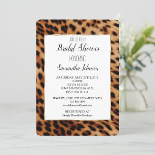 Chic Leopard Print Vrijgezellenfeest Kaart
