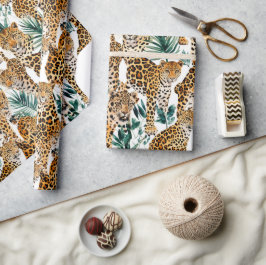 Chic Leopard Print Wrapping Paper – vet en stijlvo Cadeaupapier