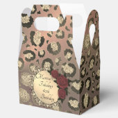 Chic Leopard Roos Fabulous 40th Birthday Bedankdoosjes (Geopend)