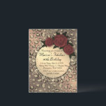 Chic Leopard Roos Fabulous 40th Birthday Briefkaart<br><div class="desc">Een glitterige luipaard die op een stoffige roze achtergrond van het roos drukt waar in het midden een gouden cirkel is waar u uw gebeurtenis kunt aanpassen die met elegante goudbloem wordt geadorbeerd die door 3 rozen voor extra elegantie wordt gecombineerd. Chic glitzy vibes.</div>