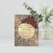 Chic Leopard Roos Fabulous 40th Birthday Briefkaart (Staand voorkant)