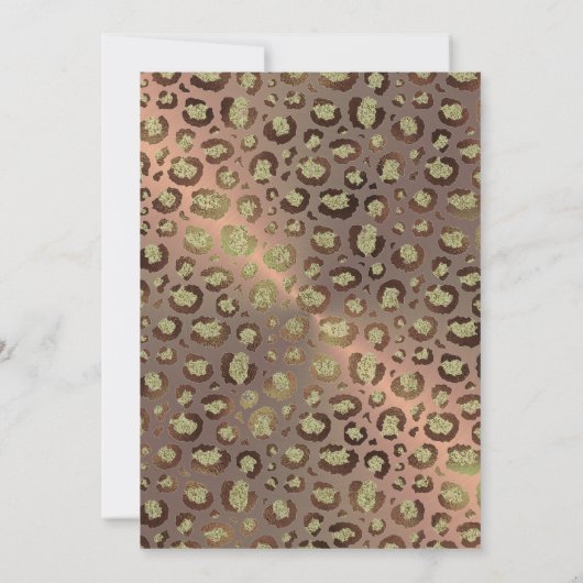 Chic Leopard Roos Fabulous 40th Birthday Kaart (Achterkant)