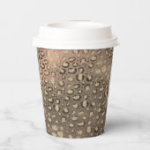 Chic Leopard Roos Fabulous 40th Birthday Papieren Bekers (Achterkant)