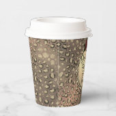 Chic Leopard Roos Fabulous 40th Birthday Papieren Bekers (Rechts)