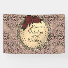 Chic Leopard Roos Fabulous 40th Birthday Spandoek