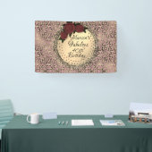 Chic Leopard Roos Fabulous 40th Birthday Spandoek (Beurs)