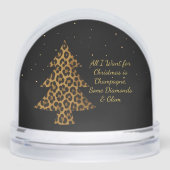 Chic Leopard Tree Sneeuwbol (Voorkant)