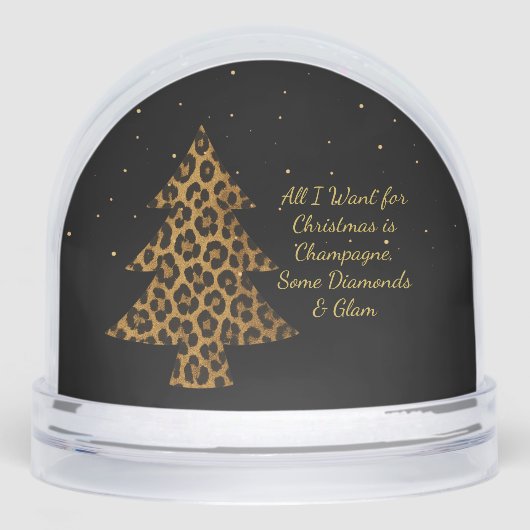 Chic Leopard Tree Sneeuwbol (Voorkant)