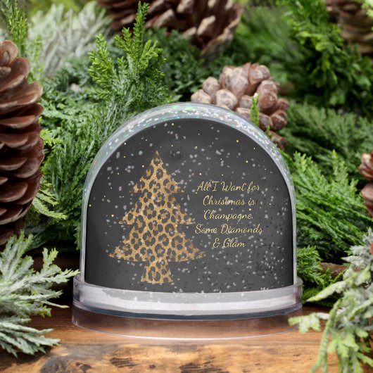 Chic Leopard Tree Sneeuwbol (Winter)