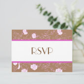 Chic Lesbian Gay Wedding RSVP Twee Brides (Staand voorkant)