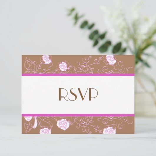 Chic Lesbian Gay Wedding RSVP Twee Brides (Staand voorkant)