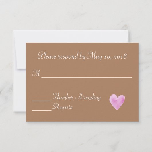 Chic Lesbian Gay Wedding RSVP Twee Brides (Achterkant)