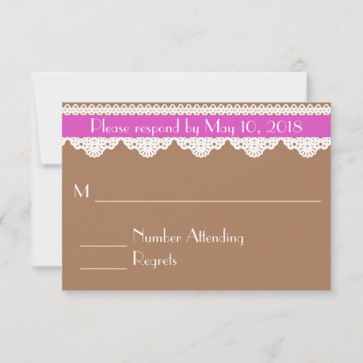 Chic Lesbian Gay Wedding RSVP Twee Brides (Achterkant)