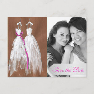 Chic Lesbian Photo Save the Date Briefkaart
