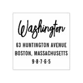 Chic Lettering aangepaste naam en retouradres Rubberstempel (Afrduk)