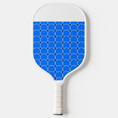 Chic Levendig Modern Blauw Tegeld Geometrisch Patr Pickleball Paddle (Achterkant)