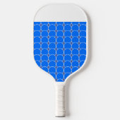 Chic Levendig Modern Blauw Tegeld Geometrisch Patr Pickleball Paddle (Voorkant)
