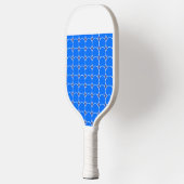 Chic Levendig Modern Blauw Tegeld Geometrisch Patr Pickleball Paddle (Links)
