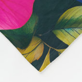 Chic levendig rozen patroon fleece deken (Hoek)