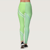 Chic Licht Blauwgroen onder Bord Green Banded Prin Leggings (Achterkant)