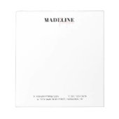 Chic Licht Roze Girly Business Notitieblok (Voorkant)