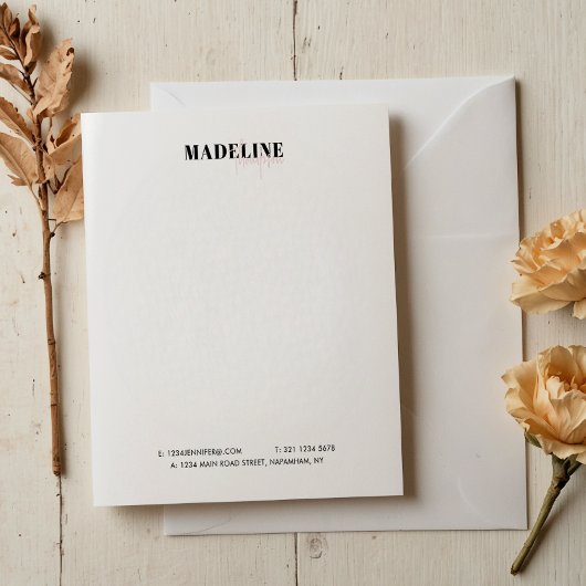 Chic Licht Roze Girly Business Notitieblok