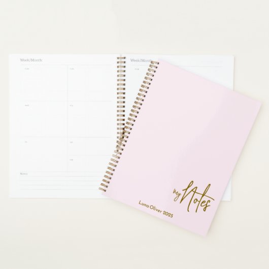 Chic Licht Roze Vrouwelijke Planner (Display)