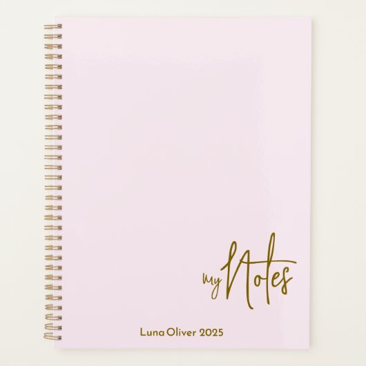 Chic Licht Roze Vrouwelijke Planner (Voorkant)