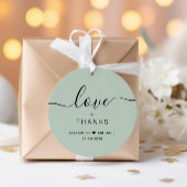 Chic Liefde En Bedankt Sage Green Wedding Bedankjes Labels